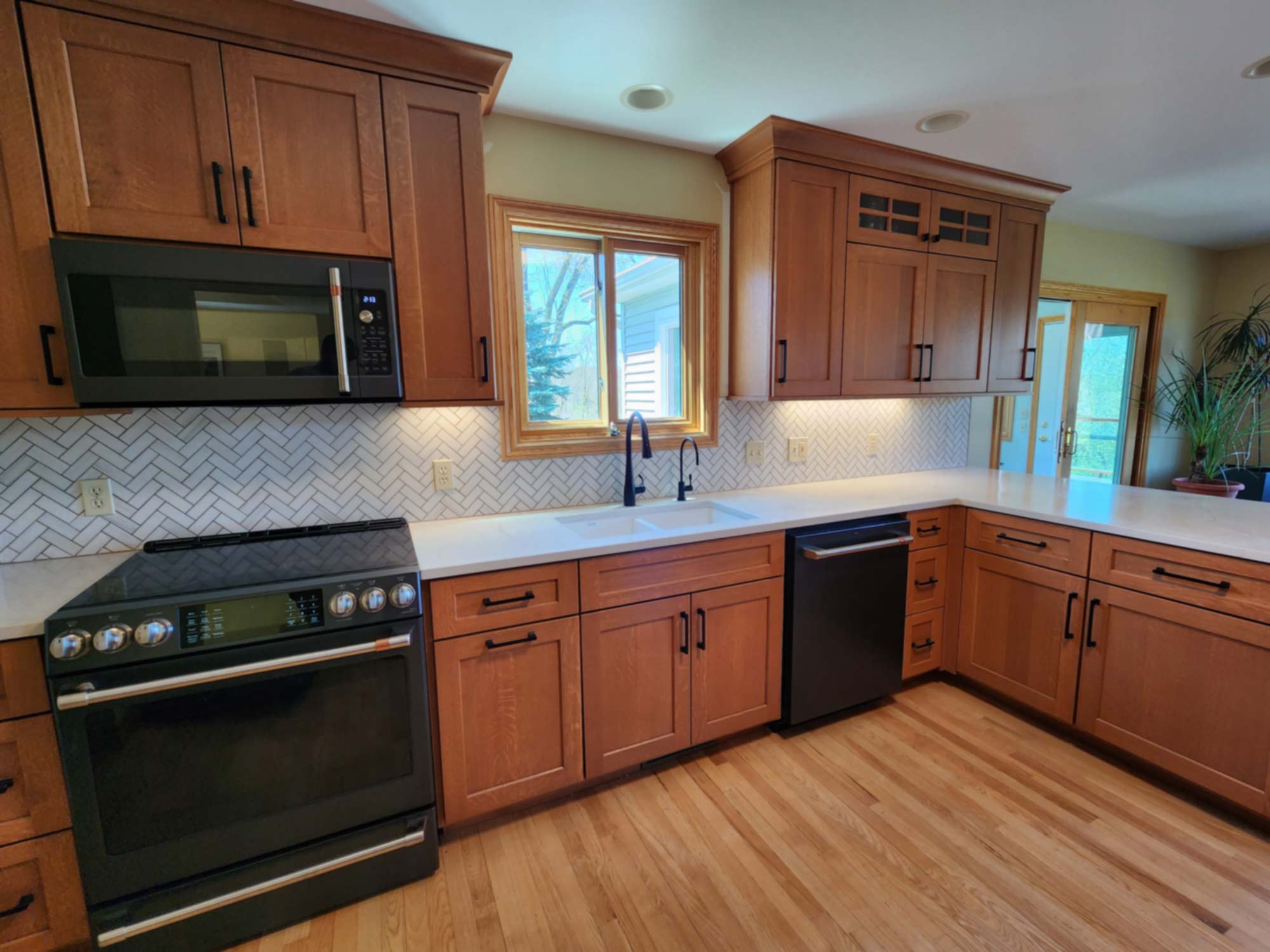 kitchen remodel with tile backsplash