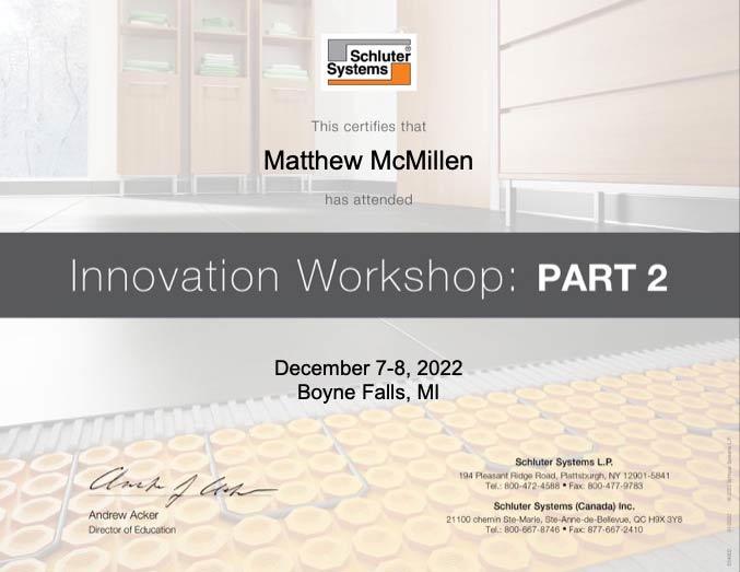 schluter systems innovation workshop part 2 december 2022